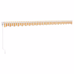 vidaXL Retractable Awning Canopy Yellow and White 5x3 m Fabric and Aluminium - Additional view 5