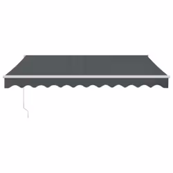 vidaXL Retractable Awning Patio Awning Anthracite 3x2.5 m Fabric and Aluminium - Additional view 2