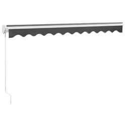 vidaXL Retractable Awning Patio Awning Anthracite 3x2.5 m Fabric and Aluminium - Additional view 5