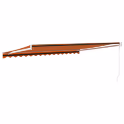 vidaXL Retractable Awning Canopy Orange and Brown 4x3 m Fabric and Aluminium - Additional view 5