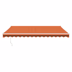 vidaXL Retractable Awning Canopy Orange and Brown 4.5x3 m Fabric and Aluminium