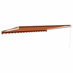 vidaXL Retractable Awning Canopy Orange and Brown 4.5x3 m Fabric and Aluminium - Additional view 4