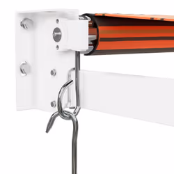 vidaXL Retractable Awning Canopy Orange and Brown 4.5x3 m Fabric and Aluminium - Additional view 6
