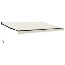 vidaXL Retractable Awning Patio Awning Canopy Cream 4x3 m Fabric and Aluminium
