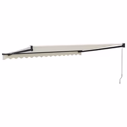 vidaXL Retractable Awning Patio Awning Canopy Cream 4x3 m Fabric and Aluminium - Additional view 5