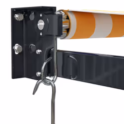 vidaXL Retractable Awning Canopy Yellow and White 4x3 m Fabric and Aluminium - Additional view 7