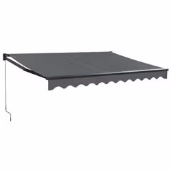 vidaXL Retractable Awning Patio Awning Anthracite 3x2.5 m Fabric and Aluminium