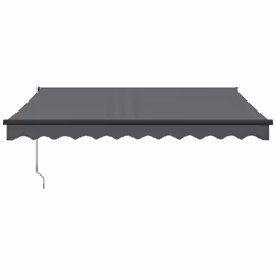 vidaXL Retractable Awning Patio Awning Anthracite 3x2.5 m Fabric and Aluminium