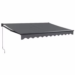 vidaXL Retractable Awning Canopy Anthracite 3.5x2.5 m Fabric and Aluminium - Additional view 3