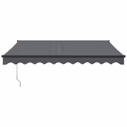 vidaXL Retractable Awning Canopy Anthracite 3.5x2.5 m Fabric and Aluminium - Additional view 4