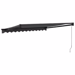 vidaXL Retractable Awning Canopy Anthracite 3.5x2.5 m Fabric and Aluminium - Additional view 6