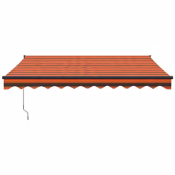 vidaXL Retractable Awning Orange and Brown 3.5x2.5 m Fabric and Aluminium - Additional view 2