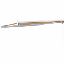 vidaXL Retractable Awning Canopy Yellow and White 3x2.5 m Fabric and Aluminium - Additional view 4