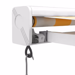 vidaXL Retractable Awning Canopy Yellow and White 5x3 m Fabric and Aluminium - Additional view 6