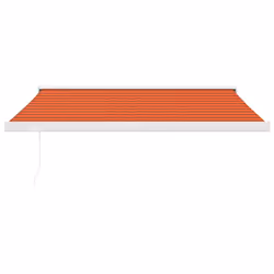 vidaXL Retractable Awning Canopy Orange and Brown 3x2.5 m Fabric and Aluminium