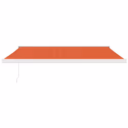 vidaXL Retractable Awning Canopy Orange and Brown 4x3 m Fabric and Aluminium