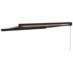 vidaXL Retractable Awning Canopy Yellow and White 3x2.5 m Fabric and Aluminium - Additional view 6