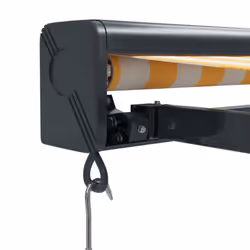vidaXL Retractable Awning Canopy Yellow and White 3x2.5 m Fabric and Aluminium - Additional view 8