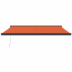 vidaXL Retractable Awning Canopy Orange and Brown 4x3 m Fabric and Aluminium - Additional view 3