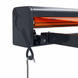 vidaXL Retractable Awning Canopy Orange and Brown 4.5x3 m Fabric and Aluminium - Additional view 8