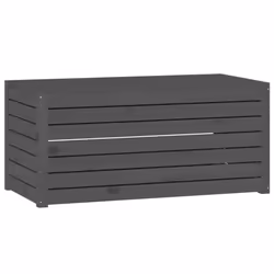vidaXL Garden Box Set Storage Table and Boxes Deck Box 4 Piece Solid Wood Pine - grey - Additional view 9