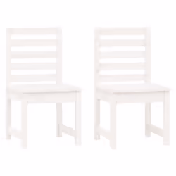 vidaXL Garden Bistro Set Patio Table and Chair Wooden 3 Piece Solid Wood Pine - white pine - Additional view 5