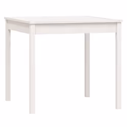 vidaXL Garden Dining Set Patio Table and Chair 5 Piece White Solid Wood Pine - Additional view 6