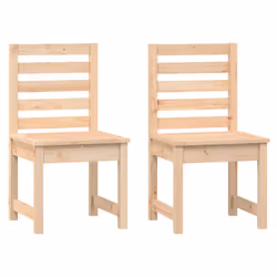 vidaXL Garden Dining Set Patio Dining Table and Chair 7 Piece Solid Wood Pine - natural pine - Additional view 5