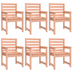 vidaXL Garden Dining Set Outdoor Table and Chair Set 7 Piece Solid Wood Pine - natural douglas - Additional view 5
