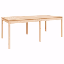 vidaXL Garden Dining Set Outdoor Table and Chair 11 Piece Solid Wood Pine - natural pine - Additional view 7