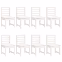 vidaXL Garden Dining Set Patio Table and Chair 11 Piece White Solid Wood Pine - Additional view 5