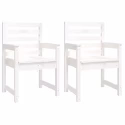 vidaXL Garden Dining Set Patio Table and Chair 11 Piece White Solid Wood Pine - Additional view 6