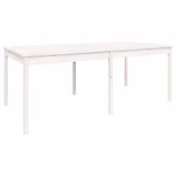 vidaXL Garden Dining Set Patio Table and Chair 11 Piece White Solid Wood Pine - Additional view 7