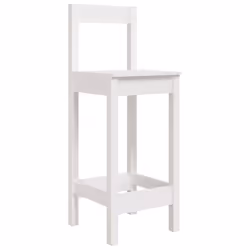 vidaXL Garden Bar Set Wooden Table and Chairs Pub Set 5 Piece Solid Wood Pine - white - Additional view 6
