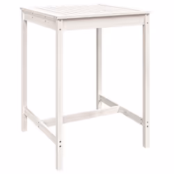 vidaXL Garden Bar Set Wooden Table and Chairs Pub Set 5 Piece Solid Wood Pine - white - Additional view 7