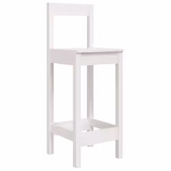 vidaXL Garden Bar Set Wooden Table and Chairs Pub Set 5 Piece Solid Wood Pine - white - Additional view 6