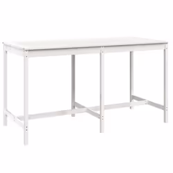 vidaXL Garden Bar Set Wooden Table and Chairs Pub Set 9 Piece Solid Wood Pine - white - Additional view 7
