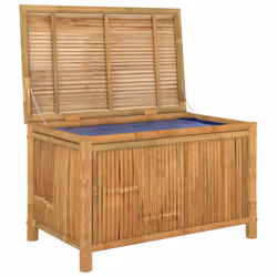 vidaXL Garden Storage Box Outdoor Cushion Tool Chest Pillow Blanket Box Bamboo - 90 x 52 x 55 cm - Additional view 4