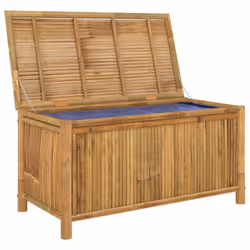 vidaXL Garden Storage Box Outdoor Cushion Tool Chest Pillow Blanket Box Bamboo - 110 x 52 x 55 cm - Additional view 4