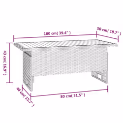 VidaXL 362188 outdoor table Grey - Additional view 7
