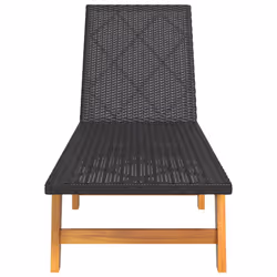 VidaXL 319726 outdoor chair Lounge Padded seat Acacia wood, Polyrattan, Steel Black, Brown - Additional view 4