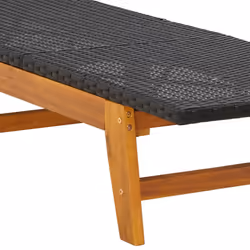 VidaXL 319726 outdoor chair Lounge Padded seat Acacia wood, Polyrattan, Steel Black, Brown - Additional view 8