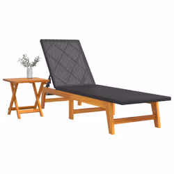 VidaXL 319727 outdoor chair Lounge Acacia wood Black, Brown