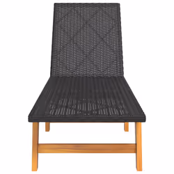VidaXL 319728 outdoor chair Lounge Acacia wood, Polyrattan, Steel Black, Brown - Additional view 5
