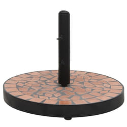 vidaXL Parasol Base 12 kg Outdoor Patio Umbrella Holder Garden Parasol Holder - terracotta, round