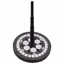 vidaXL Parasol Base 12 kg Outdoor Patio Umbrella Holder Garden Parasol Holder - black and white, round