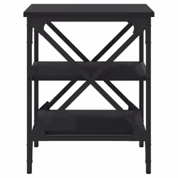 vidaXL 1/2x TV Cabinet Engineered Wood TV Console Unit Multi Colours/Sizes - black, 40 x 42 x 50 cm/ 2 pcs - Additional view 6