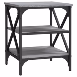 vidaXL 1/2x TV Cabinet Engineered Wood TV Console Unit Multi Colours/Sizes - grey sonoma, 40 x 42 x 50 cm/ 2 pcs - Additional view 4
