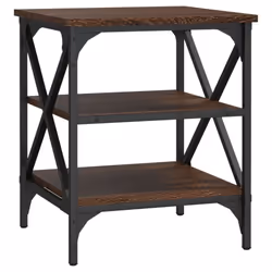 vidaXL 1/2x TV Cabinet Engineered Wood TV Console Unit Multi Colours/Sizes - brown oak, 40 x 42 x 50 cm/ 2 pcs - Additional view 4
