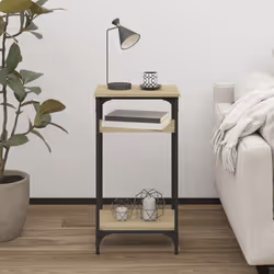vidaXL Side Table Engineered Wood Desk Multi Colours 35x30x60 cm/40x30x75 cm - sonoma oak - Additional view 2
